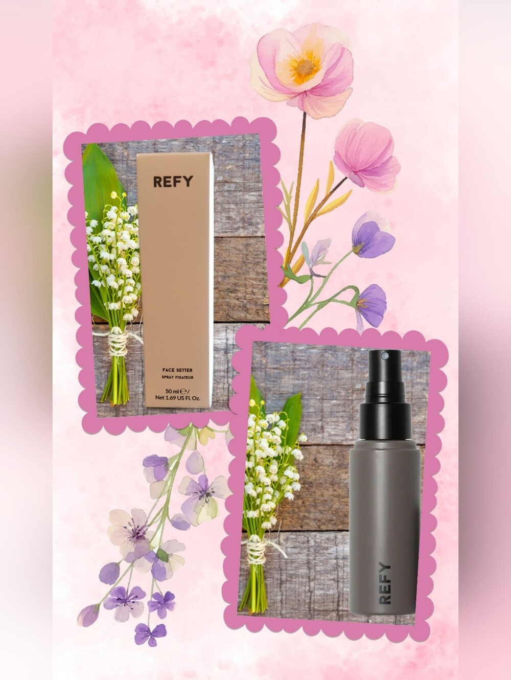 REFY Face Setter Hydrating and Plumping Setting Spray with Polyglutamic Acid